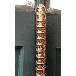 Women's Belt Vintage 90's Stretchy Gold Coins Circles GRD